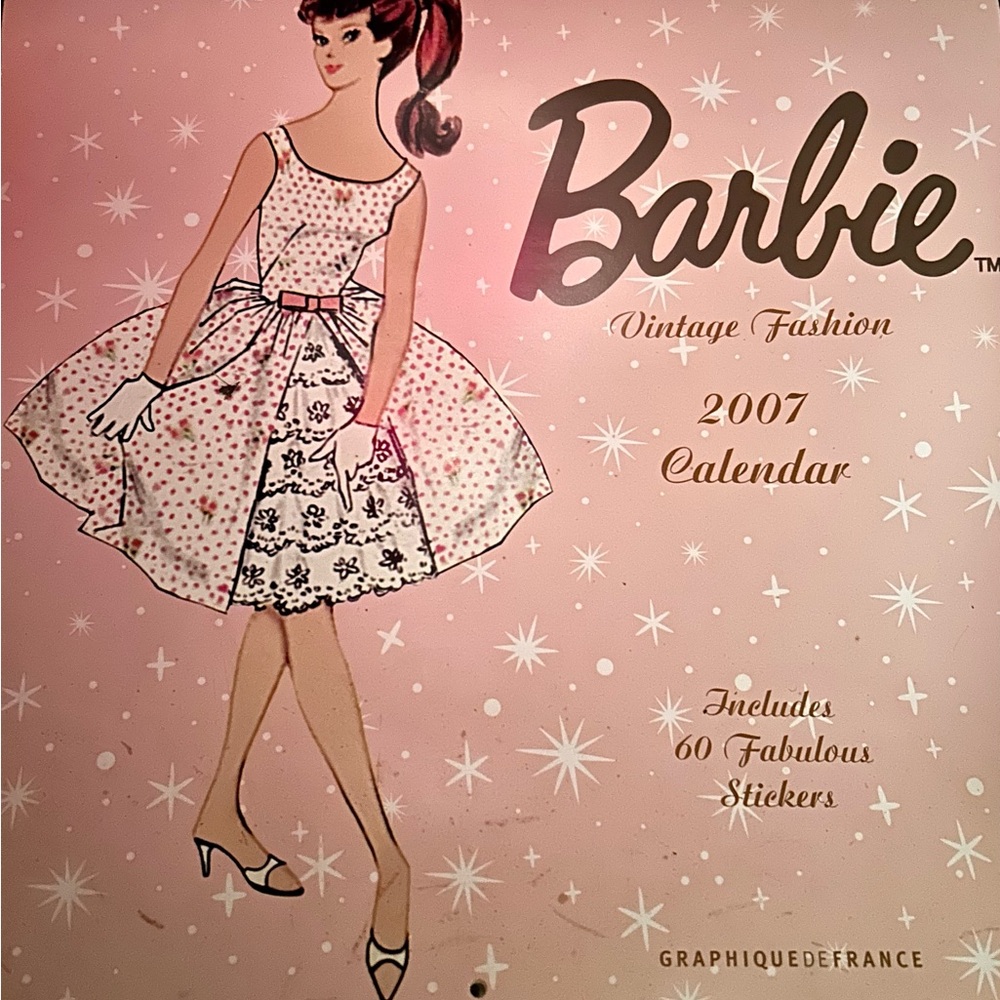 Barbie 2007 Vintage Fashion Calendar